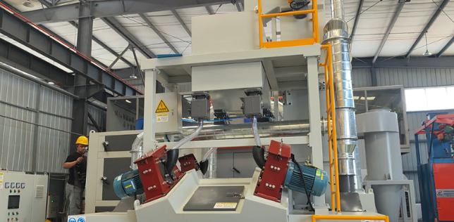 江津板材除锈强化，通过式抛丸机应用案例